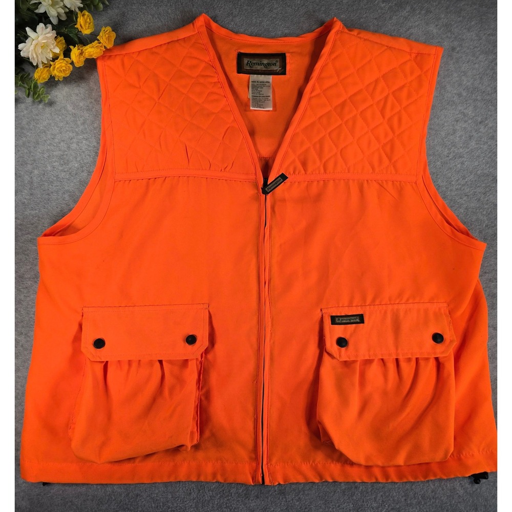 Remington Outdoor Clothing Mens XL Blaze Orange Quilted Hunting Vest DI15721BZ